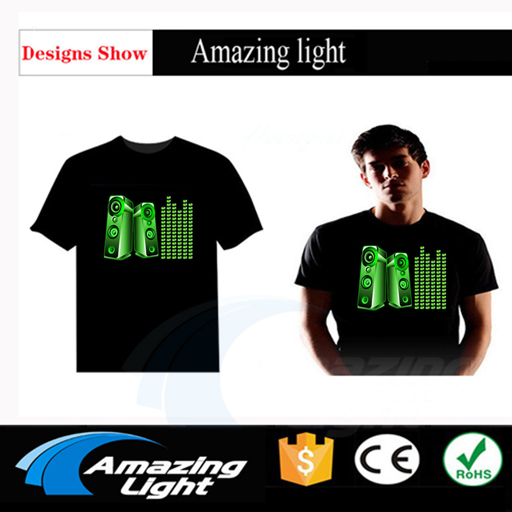 Camiseta LED activada por soni - Audio Music Mixer reseña y precio