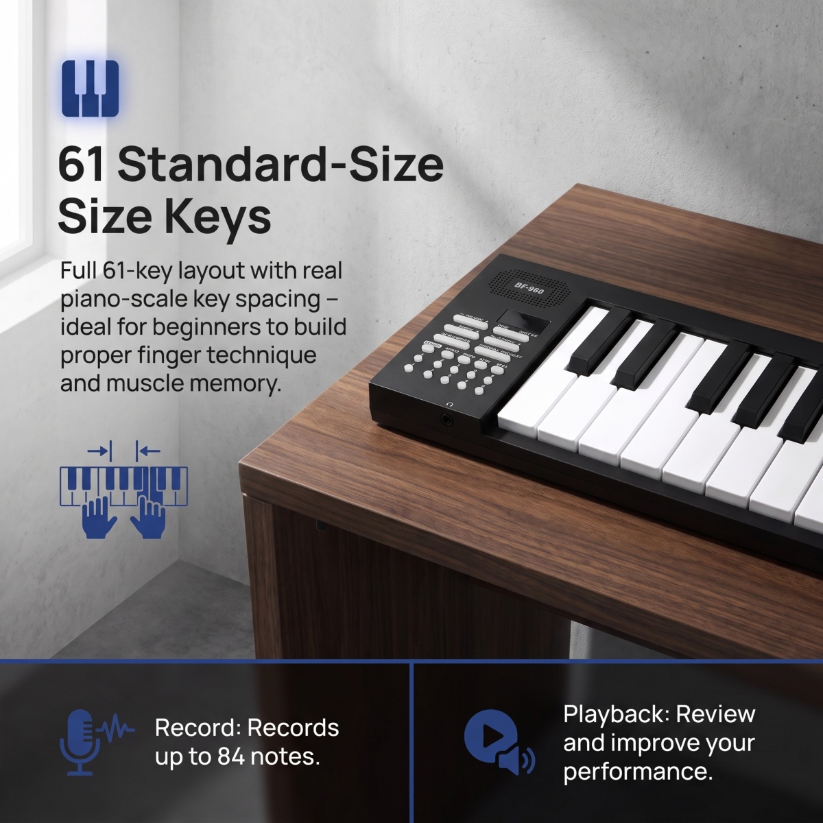 Piano Teclado Plegable Miwayer - Keyboard Piano 61 Key reseña y precio