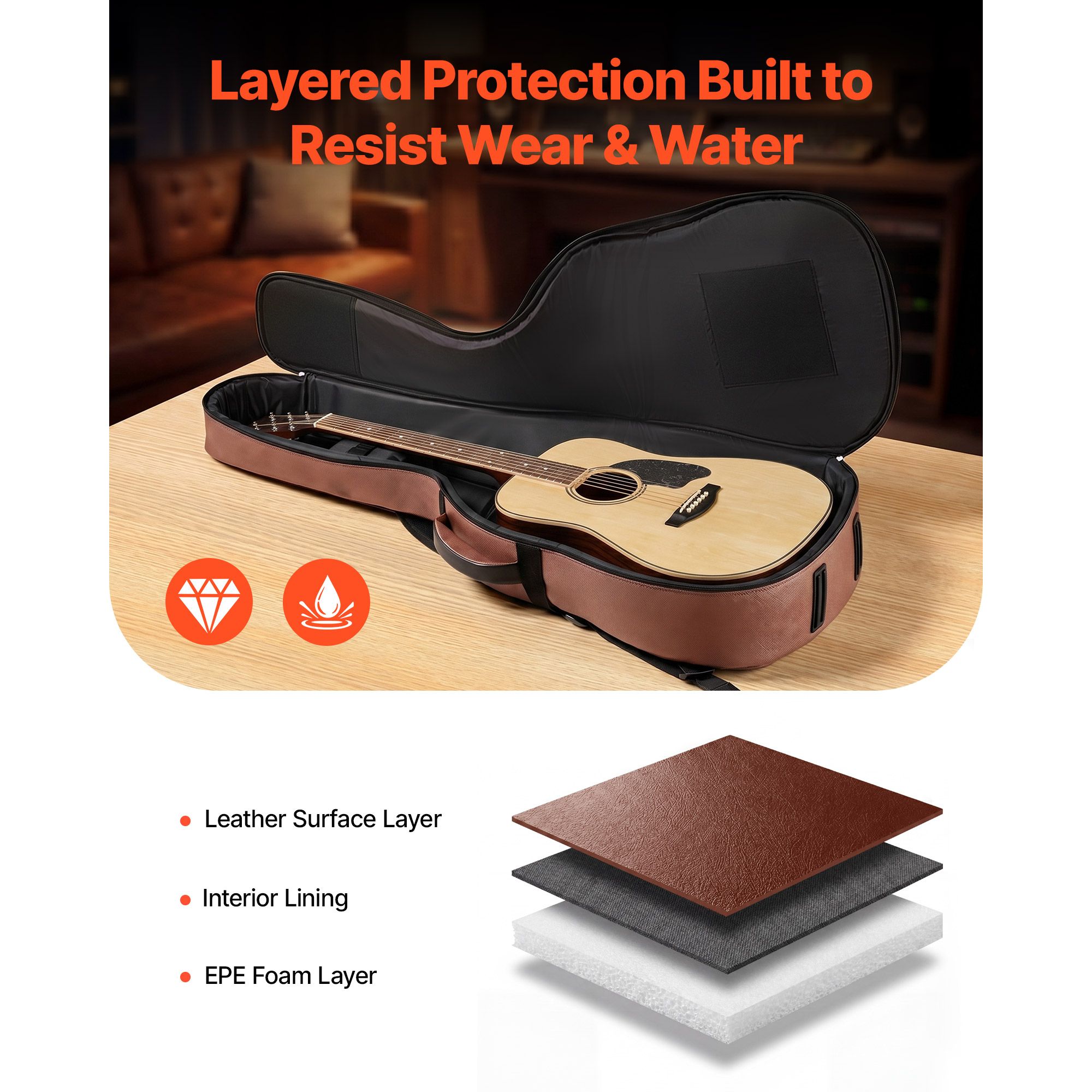 Estuche rígido para guitarra a - Guitar Strap Padded reseña y precio