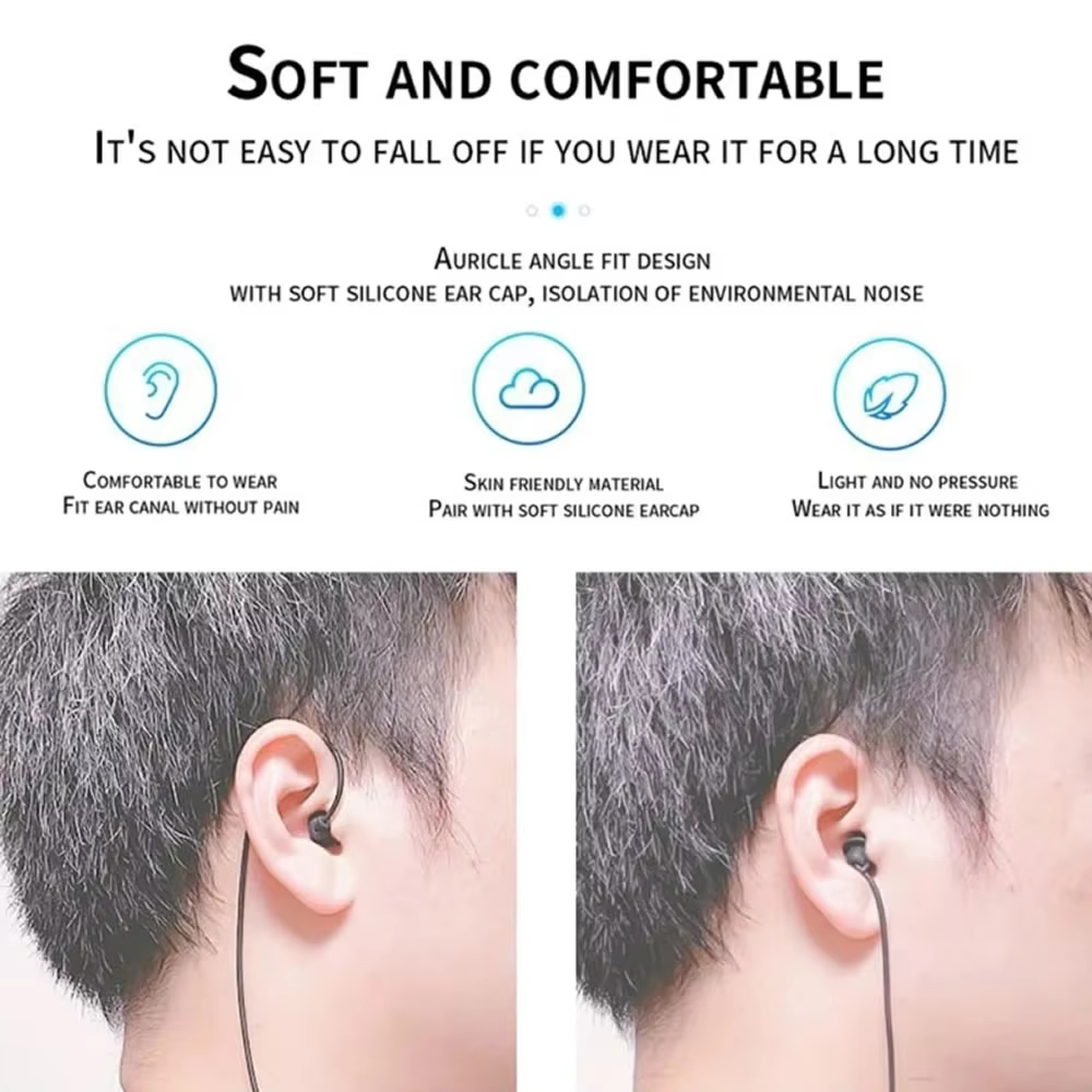 Auriculares cortos con cable d - Audio Music Mp3 reseña y precio