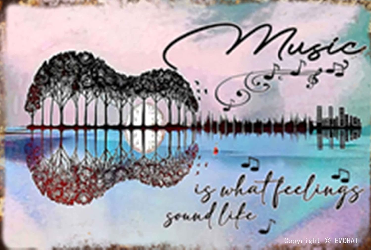 Letrero Metálico con la Frase  - Audio Music Com reseña y precio