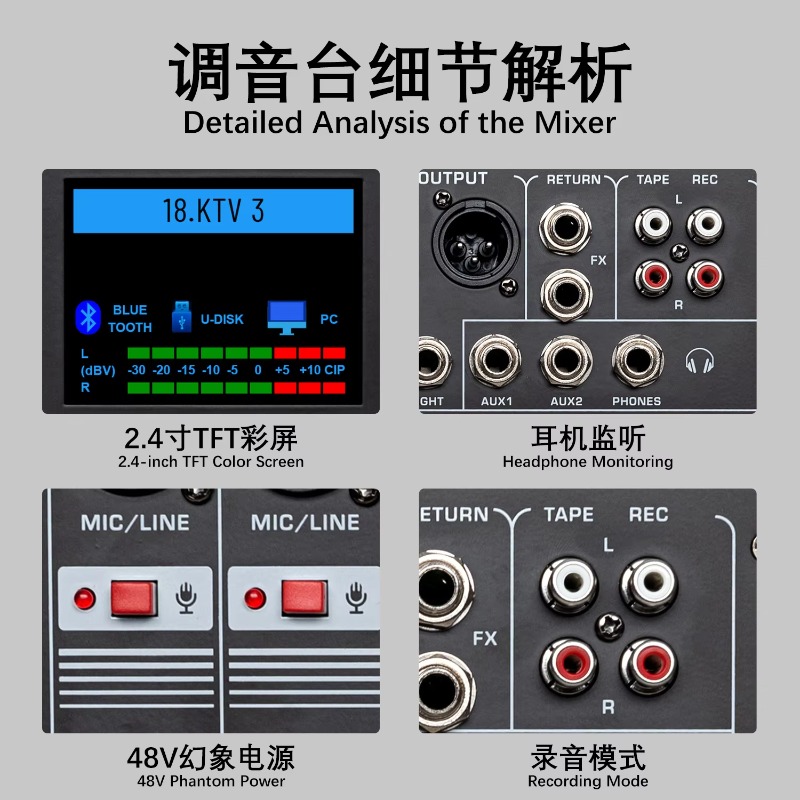 Mezclador de Audio Verde GAX-H - Audio Music Mixer reseña y precio