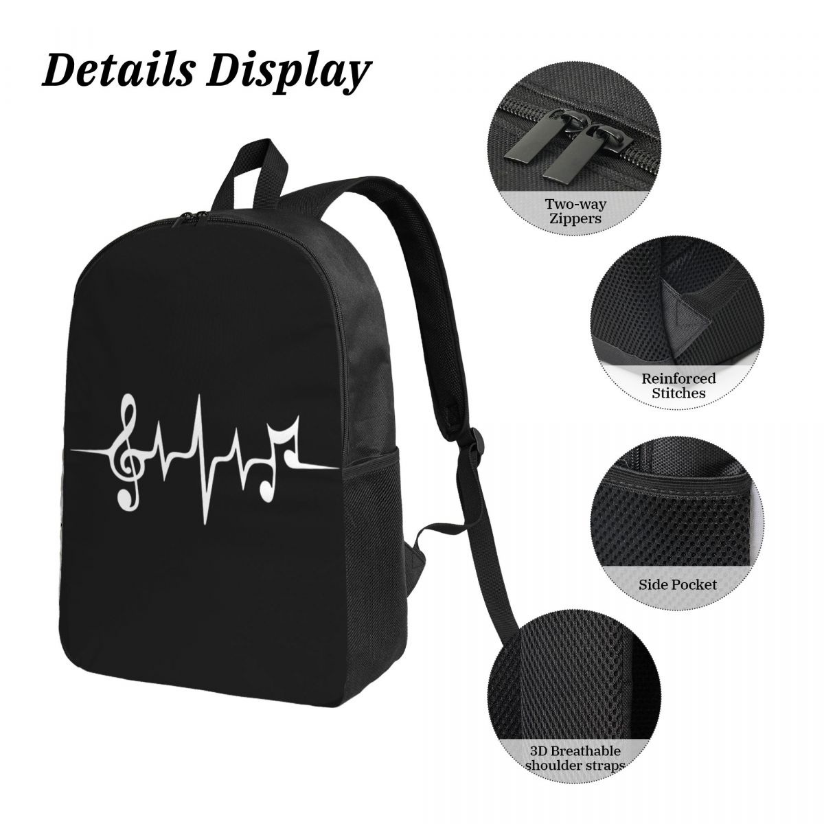 Mochila Escolar con Diseño de  - Audio Music Com reseña y precio