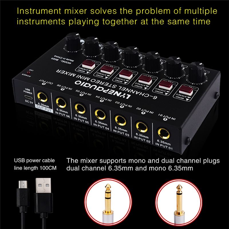 Exquisito Mezclador de Audio E - Audio Music Mixer reseña y precio